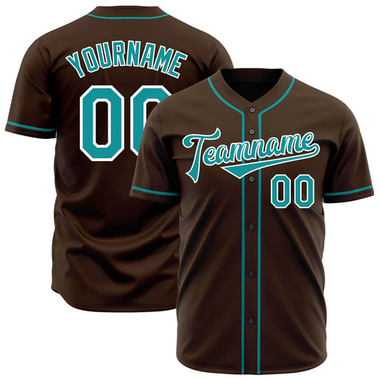 Custom Brown Baseball Jersey