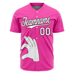 Custom Gradient Color Valentine's Day Baseball Jersey Fans Special Edition Authentic Full Button Down Shirt