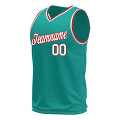 Custom Aqua Basketball Jersey Mesh Sports Performance Team Uniform