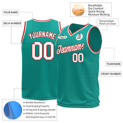 Custom Aqua Basketball Jersey Mesh Sports Performance Team Uniform