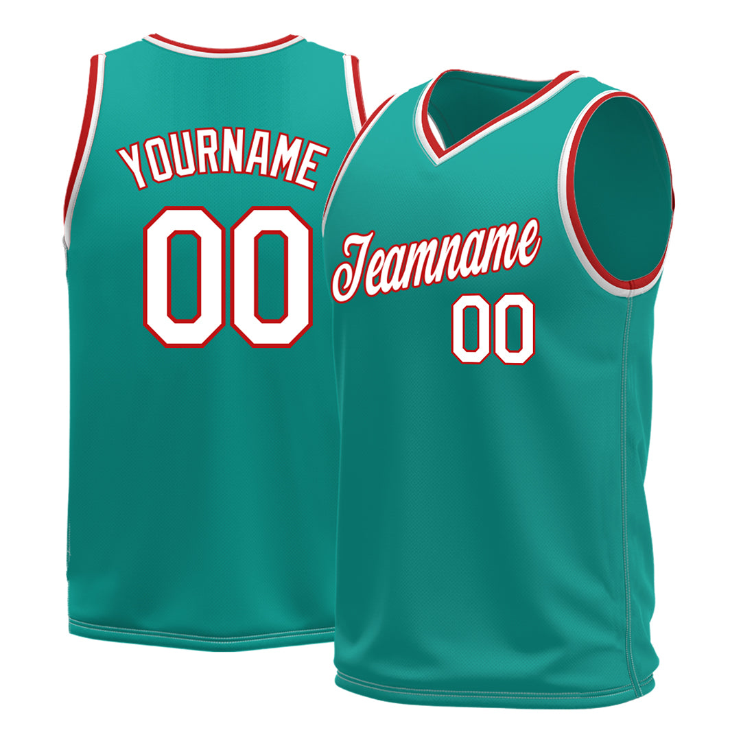 Custom Aqua Basketball Jersey Mesh Sports Performance Team Uniform