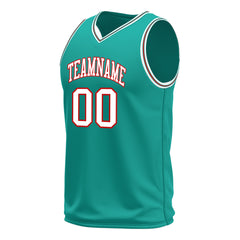 Custom Aqua Basketball Jersey Mesh Sports Athletic Performance Shirts