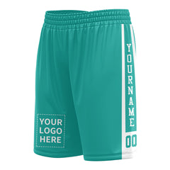 Custom Aqua Mesh Sports Basketball Shorts with Side Pockets