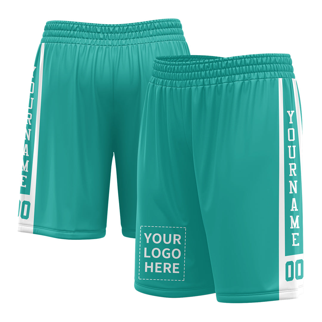 Custom Aqua Mesh Sports Basketball Shorts with Side Pockets