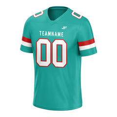 Custom Aqua Football Jersey Athletic Shirt For Adult Youth