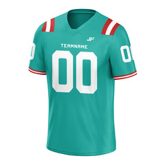 Custom Aqua Football Jersey Athletic Shirt For Adult Youth Unisex