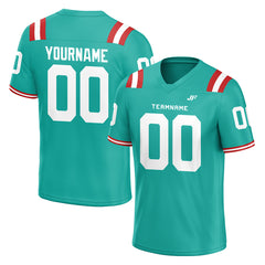 Custom Aqua Football Jersey Athletic Shirt For Adult Youth Unisex