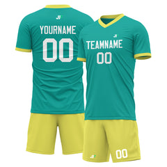 Custom Aqua Soccer Uniform DIY For Adult Youth Fans Jersey