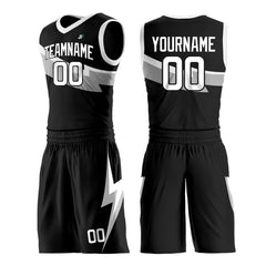 Custom Black Split Basketball Uniform Design Your Own Mesh Jersey