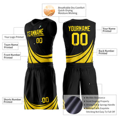 Custom Black Basketball Team Uniform Print Athletic V-Neck Mesh Jersey