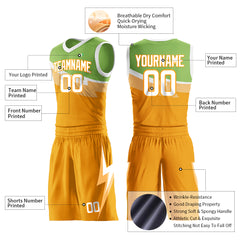 Custom Orange Split Basketball Uniform Design Your Own Mesh Jersey