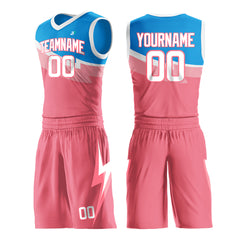 Custom Pink Split Basketball Uniform Design Your Own Mesh Jersey