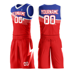 Custom Red Split Basketball Uniform Design Your Own Mesh Jersey