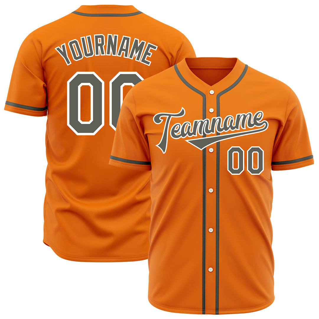 Custom Bay Orange Full Button Down Mesh Fans Special Edition Authentic Baseball Jersey