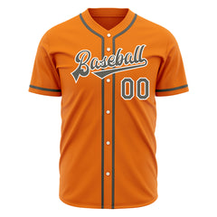 Custom Bay Orange Full Button Down Mesh Fans Special Edition Authentic Baseball Jersey