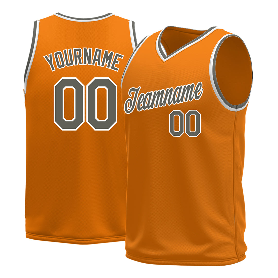 Custom Bay Orange Basketball Jersey Mesh Sports Performance Team Uniform