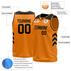 Custom Bay Orange Mesh Basketball Athletic Performance Jersey