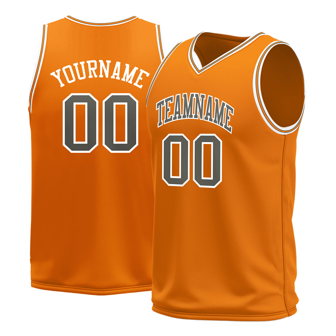 Custom Bay Orange Basketball Jersey Mesh Sports Athletic Performance Shirts