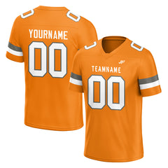 Custom Bay Orange Football Jersey Athletic Shirt For Adult Youth