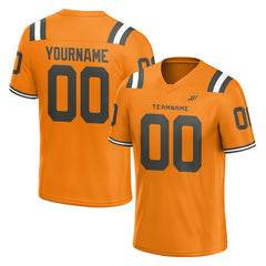 Custom Bay Orange Football Jersey Athletic Shirt For Adult Youth Unisex