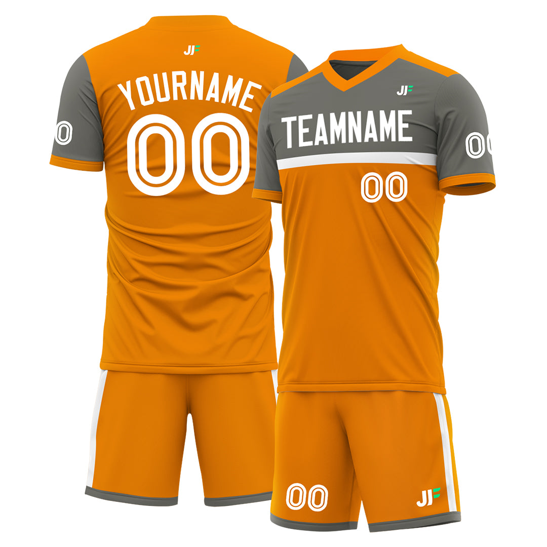 Custom Bay Orange Soccer Uniform Training Outfit Sportswear