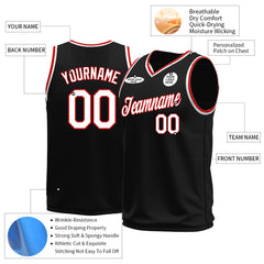 Custom Black Basketball Jersey Mesh Sports Performance Team Uniform