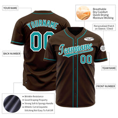 Custom Brown Full Button Up Mesh Fans Special Edition Authentic Baseball Jersey