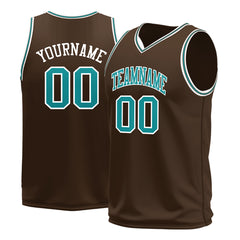 Custom Brown Basketball Jersey Mesh Sports Athletic Performance Shirts