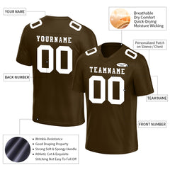 Custom Brown Football Jersey Player Fans Team Uniforms For Adult Youth Unisex