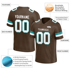 Custom Brown Football Jersey Athletic Shirt For Adult Youth