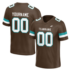 Custom Brown Football Jersey Athletic Shirt For Adult Youth