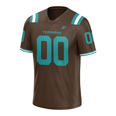 Custom Brown Football Jersey Athletic Shirt For Adult Youth Unisex