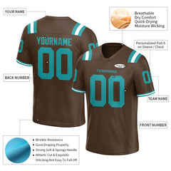 Custom Brown Football Jersey Athletic Shirt For Adult Youth Unisex