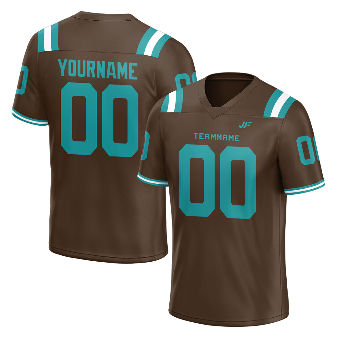 Custom Brown Football Jersey Athletic Shirt For Adult Youth Unisex