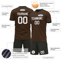 Custom Brown Soccer Uniform For Adult Youth Fans Jersey