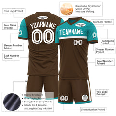 Custom Brown Soccer Uniform Training Outfit Sportswear