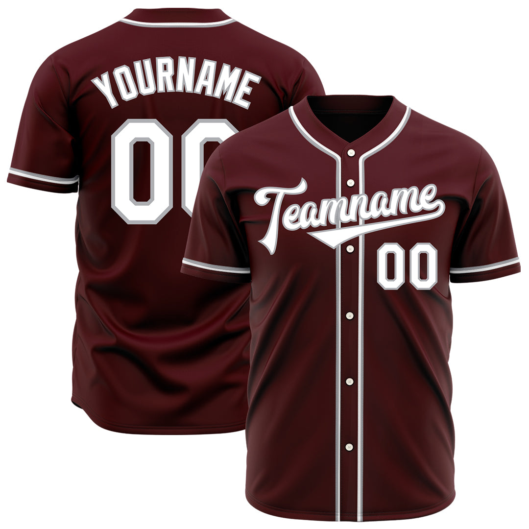 Custom Burgundy Full Button Down Mesh Fans Special Edition Authentic Baseball Jersey