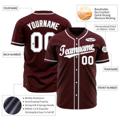 Custom Burgundy Full Button Up Mesh Fans Special Edition Authentic Baseball Jersey