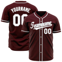 Custom Burgundy Full Button Up Mesh Fans Special Edition Authentic Baseball Jersey