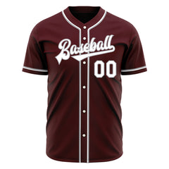 Custom Burgundy Full Button Down Mesh Fans Special Edition Authentic Baseball Jersey