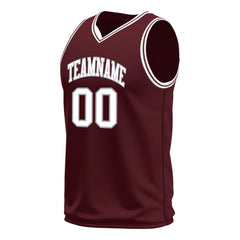 Custom Burgundy Basketball Jersey Mesh Sports Athletic Performance Shirts