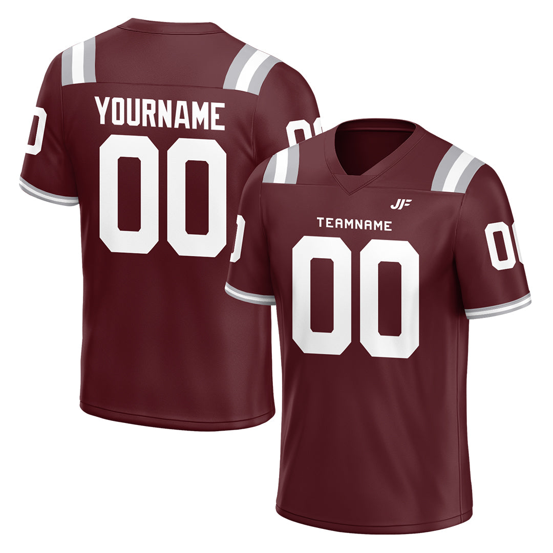 Custom Burgundy Football Jersey Athletic Shirt For Adult Youth Unisex