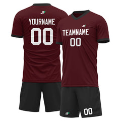 Custom Burgundy Soccer Uniform For Adult Youth Fans Jersey