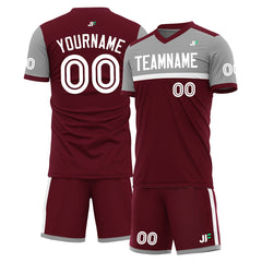 Custom Burgundy Soccer Uniform Training Outfit Sportswear