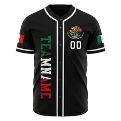 Custom Black Mexican Flag Fans Special Edition Authentic Vintage Baseball Jersey