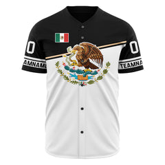 Custom Split Mexican Flag Fans Special Edition Authentic Vintage Baseball Jersey