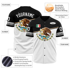 Custom Split Mexican Flag Fans Special Edition Authentic Vintage Baseball Jersey