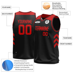 Custom Black Mesh Basketball Athletic Performance Jersey