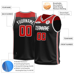 Custom Black Basketball Jersey Athletic Sports Shirts Design Your Own