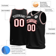 Custom Black Basketball Jersey Mesh Sports Athletic Performance Shirts